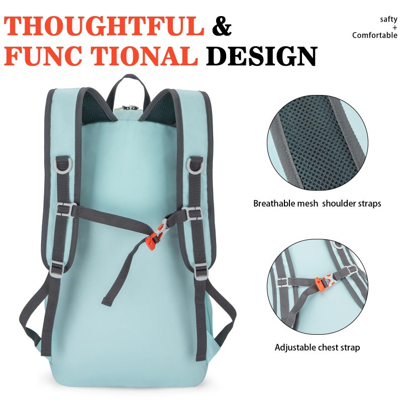 BAGPARKK Hiking Backpack Large 35L Travel Backpacks for Men Women Water Resistant Ultra Lightweight Foldable Packable Camping Daypack for Outdoor Sports - Image 4